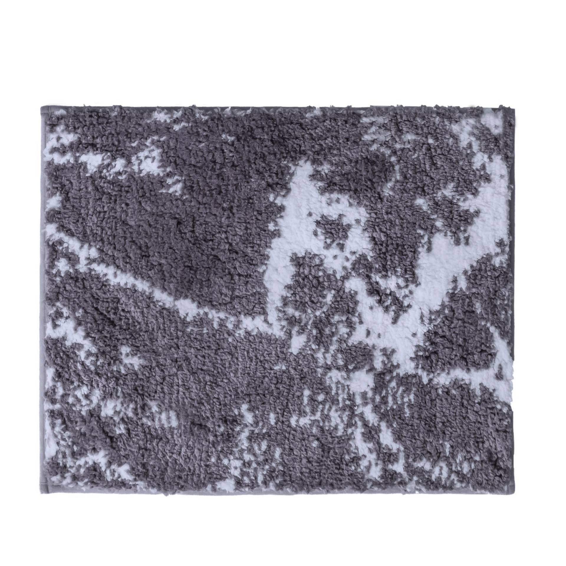 Ridder Badteppich 'Marmor' Microfaser grau 55 x 50 cm von Ridder