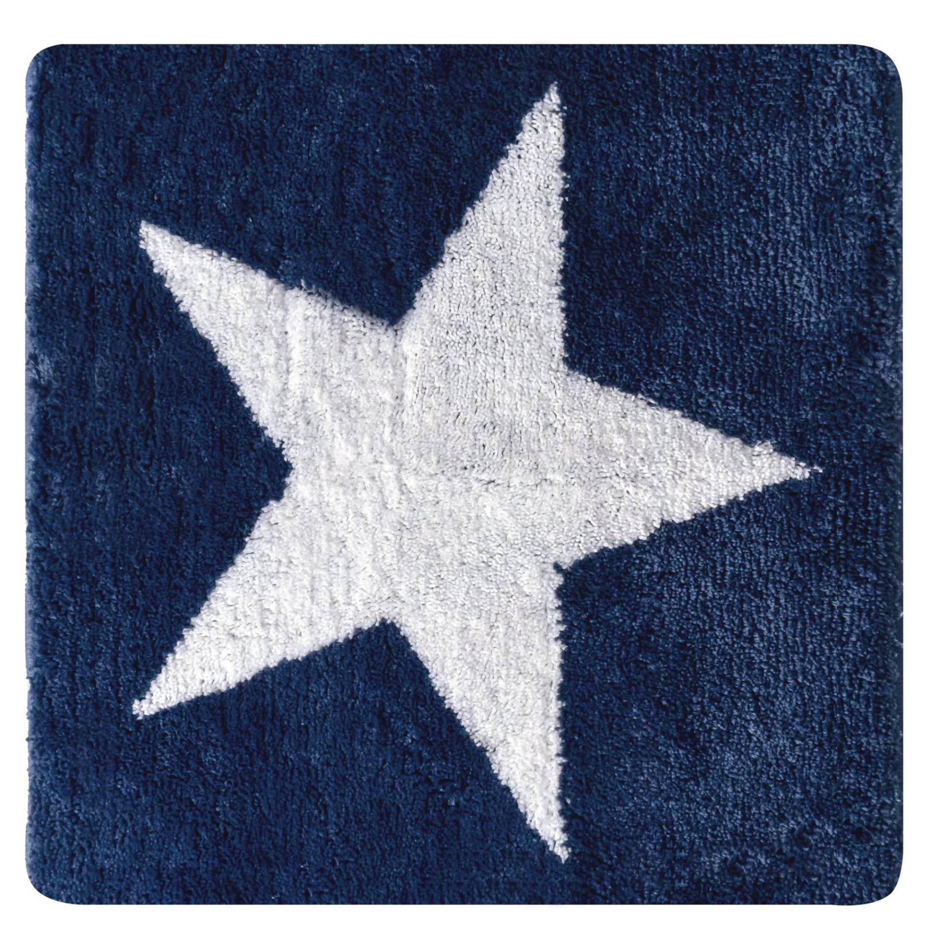 Ridder Badteppich 'Star' blau/weiß 55 x 50 cm von Ridder