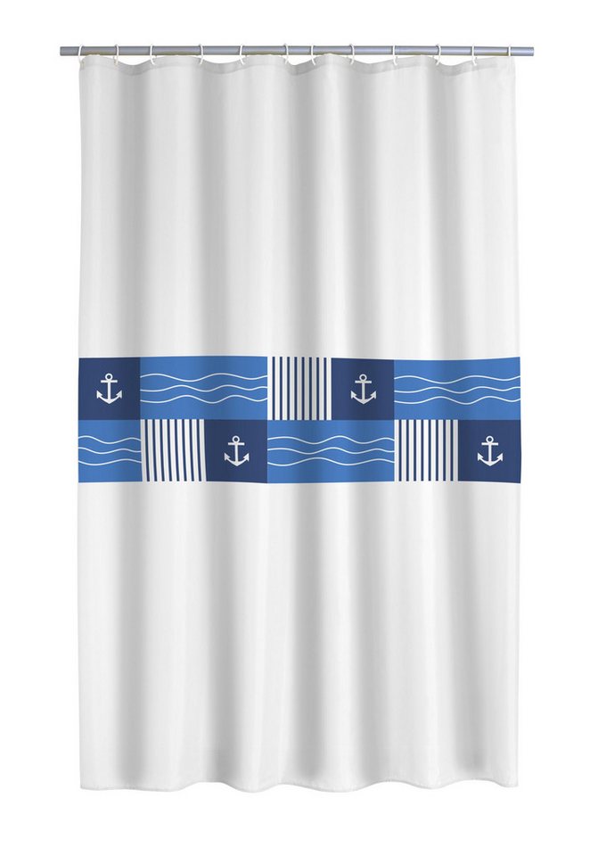 Ridder Duschvorhang Bosco blau Breite 180 cm von Ridder