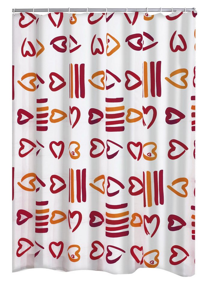 Ridder Duschvorhang Lovely rot Breite 180 cm von Ridder