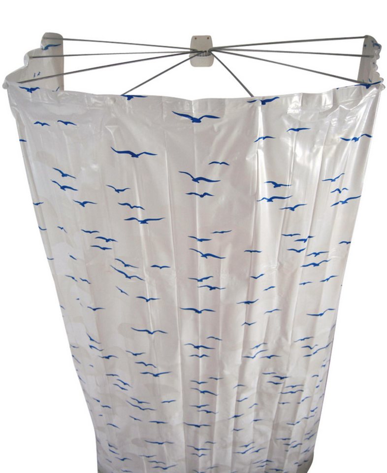 Ridder Duschvorhang Ombrella Sylt Weiß-blau Breite 100 cm Ridder Duschvorhang Ombrella Sylt Weiß-blau Breite 100 cm von Ridder