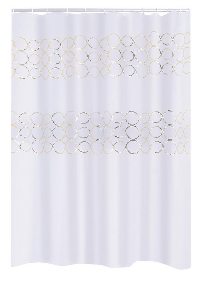 Ridder Duschvorhang Paillette Weiß-gold Breite 180 cm Ridder Duschvorhang Paillette Weiß-gold Breite 180 cm von Ridder