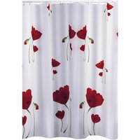 Duschvorhang Textil 180x200 cm Mohn von Ridder