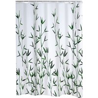 Duschvorhang Textil Bambus inkl. Ringe grün 180x200 cm - grün von Ridder