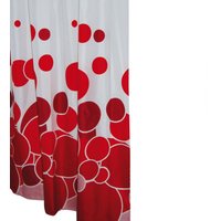 Duschvorhang Textil ca. 180x200 cm "Kani" rot von Ridder