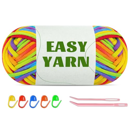50g Häkelwolle Regenbogengarn Chenille Wolle zum Häkeln, Easy Crochet Yarn Cotton Häkelgarn Wolle zum Häkeln Dicke Wolle gut Sichtbare Maschen, Wolle zum Häkeln mit Häkelnadel 4mm 50g Häkelwolle Regenbogengarn Chenille Wolle zum Häkeln, Easy Crochet Yarn Cotton Häkelgarn Wolle zum Häkeln Dicke Wolle gut Sichtbare Maschen, Wolle zum Häkeln mit Häkelnadel 4mm von Riddur