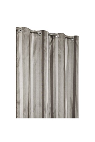 RideauDiscount Style Design Vorhang, 135 x 240 cm, Mehrfarbig gestreift, Taupe von RideauDiscount