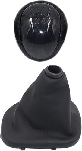 Riderai Auto-Schaltknauf 5 6 für geschwindigkeit Maunal Auto Shifter Hebel Kopf Handball für Kia für forte Koup(5 Speed Black Pair) von Riderai
