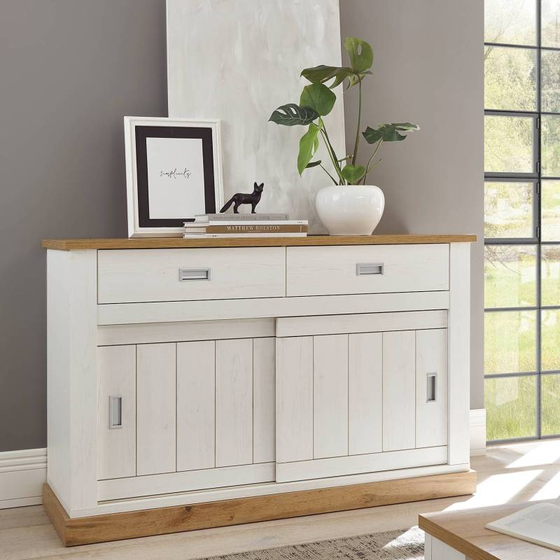home24 Sideboard I 150 x 95 x 50cm Weiß von home24