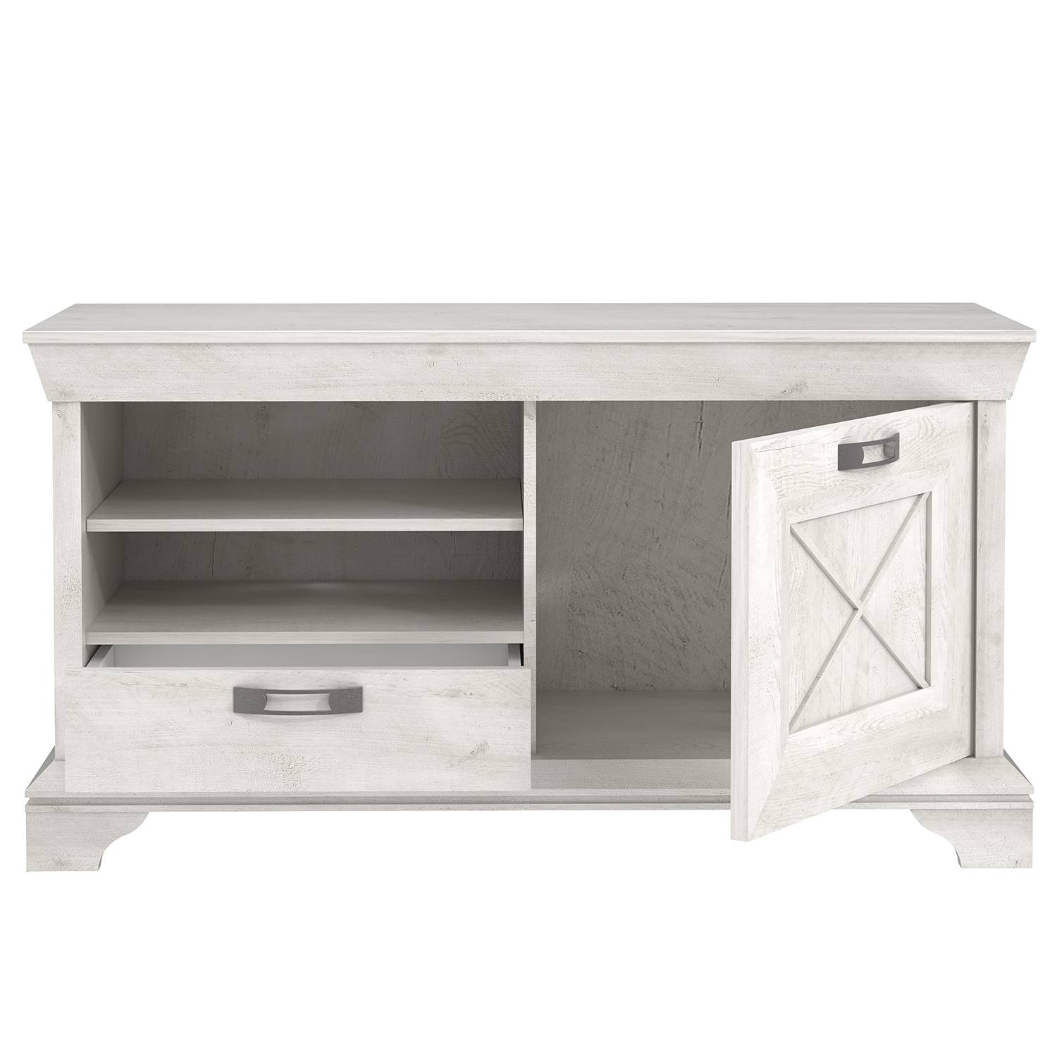 home24 TV-Lowboard I Spanplatte, beschichtet Weiß 123 x 67 x 48cm home24 TV-Lowboard I Spanplatte, beschichtet Weiß 123 x 67 x 48cm von home24