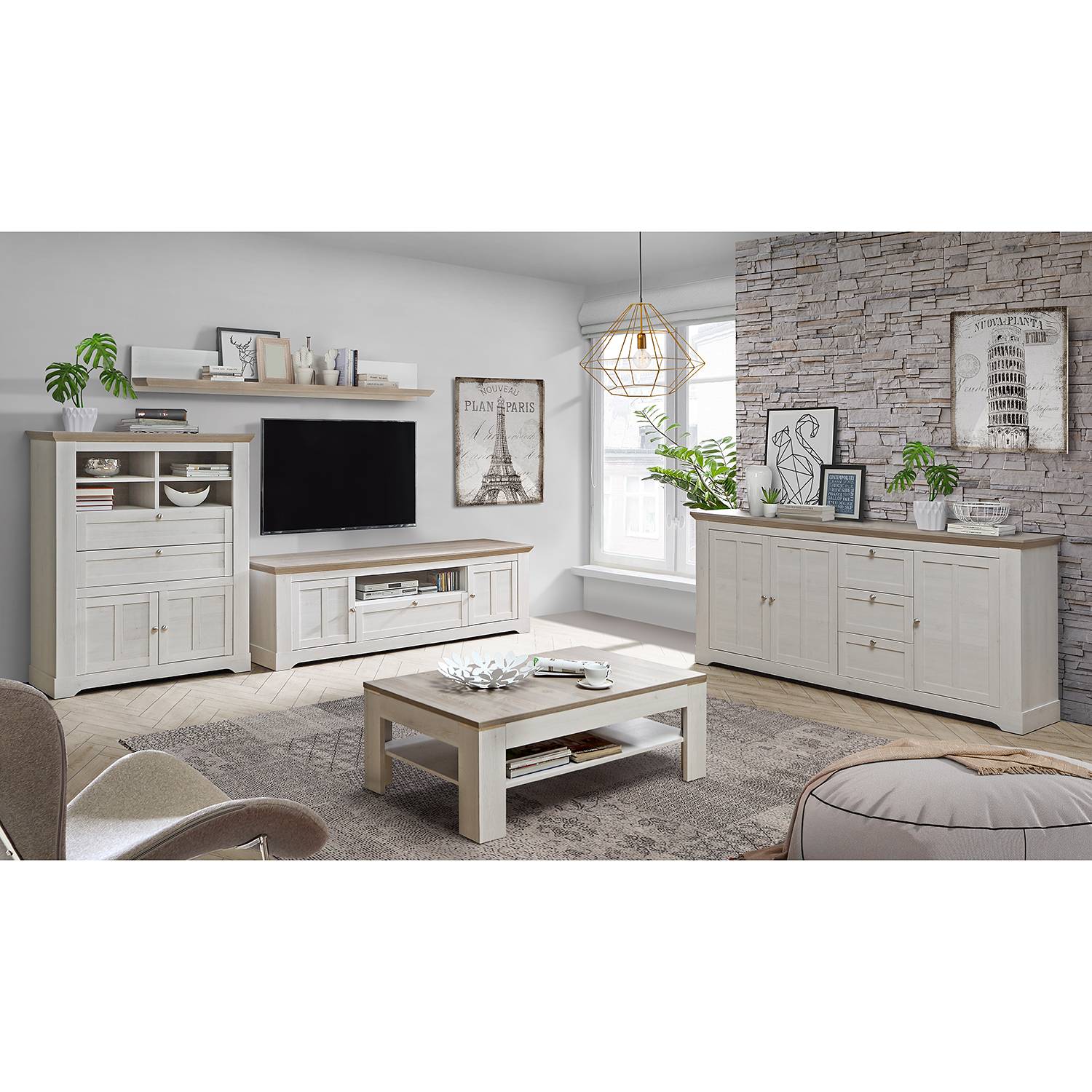 home24 Wandboard Spanplatte, foliert Weiß 205cm home24 Wandboard Spanplatte, foliert Weiß 205cm von home24