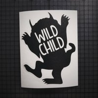 Wo Die Wilden Dinge Aufkleber Sind - Wild Child Silhouette Design 16 Farben Und Mehrere Größen von RidinNerdy