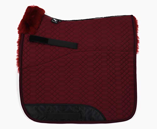 Engel Reitsport Lammfell Schabracke Half Lined SCHABRA1-VSS-BOR-BOR Steppstoff Bordeauxrot Fell Bordeaux Vielseitigkeit/Springen (VSS) von Riding