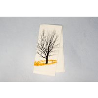 Geschirrtuch Winter Bauernhof von RidingThePine