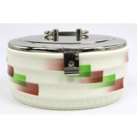 Art-Déco Gebäckdose, Keksdose, Um 1930, Spritzdekor | Art Deco Biscuit Tin, Around 1930S von RiedAntik