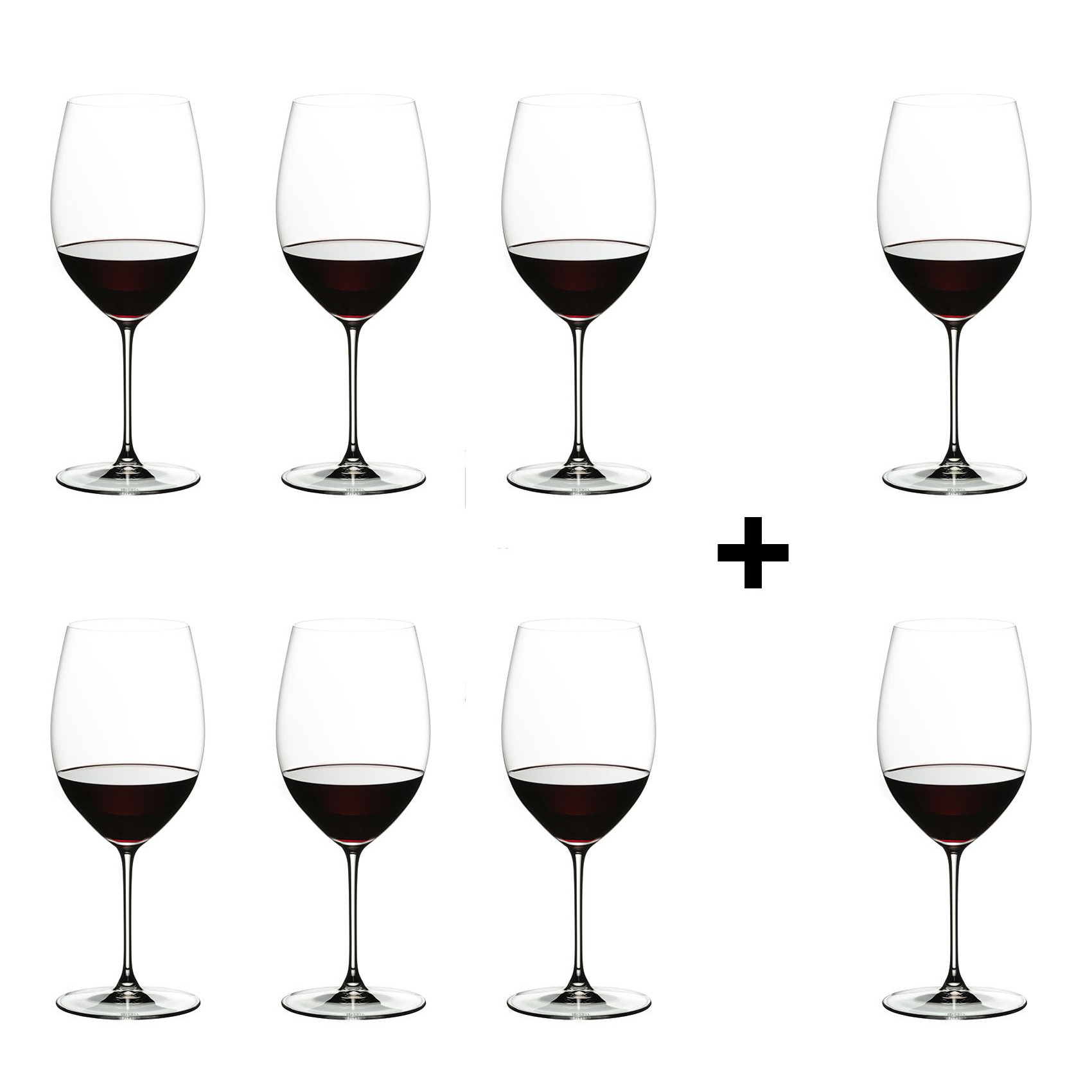 Riedel - Veritas Cabernet/Merlot Weinglas 6+2 gratis - transparent/H 23,5cm , 625ml/2 Gläser geschenkt von Riedel