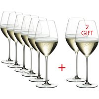 Riedel - Veritas Champagner Weinglas, transparent, 445 ml (6+2 gratis) von Riedel