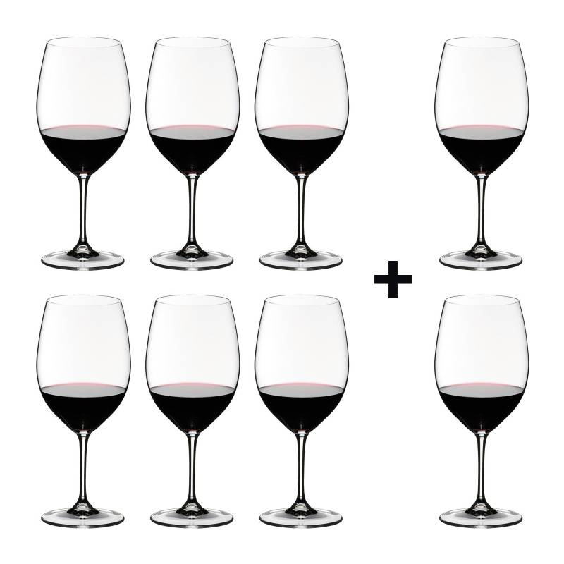Riedel - Vinum Cabernet/Merlot Weinglas 6+2 gratis - transparent/H 22,5cm , 610ml/2 Gläser geschenkt von Riedel