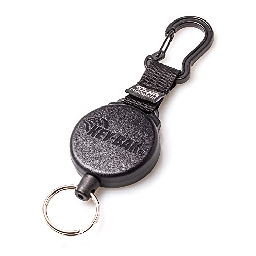 Rieffel Schweiz Unisex – Erwachsene Schlüsselrolle mit Karabinerhaken, schwarz, 60 cm von KEY-BAK