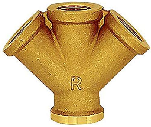 RIEGLER 112604-255.01 Verteiler, 2fach, G 3/8 i., 2 x G 3/8 IG, Messing blank, 1Stk von Riegler