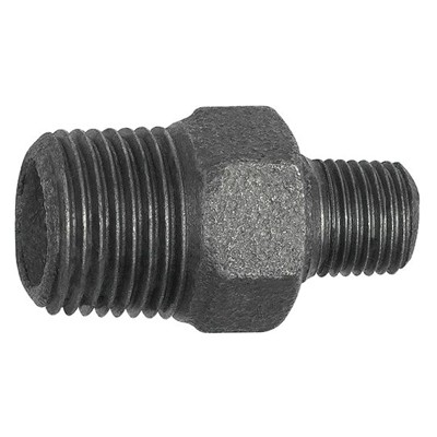Doppelgewindenippel 245 reduzierend, R 2" A, R 1.1/4" A, Temperguss schwarz von Riegler