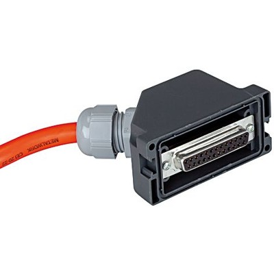Elektrischer Anschluss Multipol 25-polig, IP 65, Steckdose IP 67, 1 m Kabel von Riegler