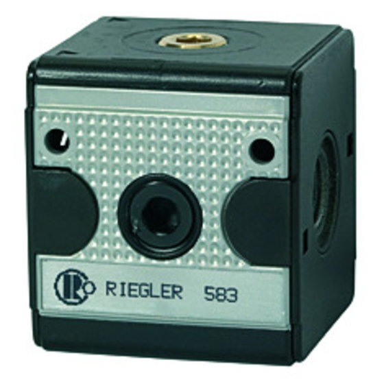 RIEGLER® - Verteiler »multifix«, breite Ausführung, BG 3, G 1/2", 4 Abgänge von Riegler