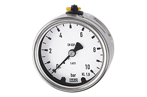 RIEGLER 102515-4093 Manometer, CrNi-Stahl, G 1/2 hinten exzentr., 0-6,0 bar, Ø 100, 1Stk von Riegler