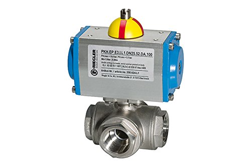 RIEGLER 103625-350.637-L1 ES-Kuha, pneumat. Stellantrieb einfachwirkend, L-Bohrung, Rp 2, 1Stk von Riegler