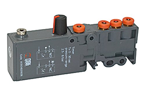 RIEGLER 106710-W 36-6 Pneumatik Logikelement, Timer, Alu anodisiert/Technopolymer, 1Stk von Riegler