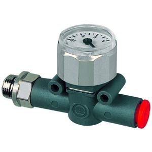 RIEGLER 106757-461.018-4 Manometer, Gewinde (Eing.) - Schlauch (Ausg.), G 1/8, Schl.-Ø 4, 1Stk von Riegler