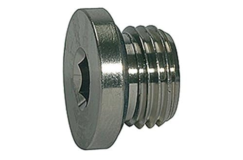 RIEGLER 111412-233.05-N Verschlussschraube, Innensechskant 10 mm, G 1/2, NBR O-Ring, MSN, 1Stk von Riegler