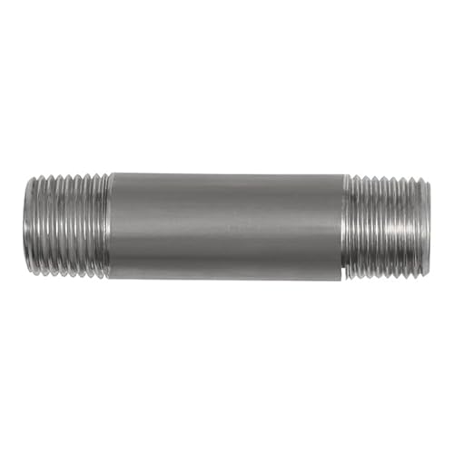 RIEGLER 111591-LN 10100-ES Rohrdoppelnippel, R 1, Länge 100 mm, Edelstahl 1.4571, 1Stk von Riegler