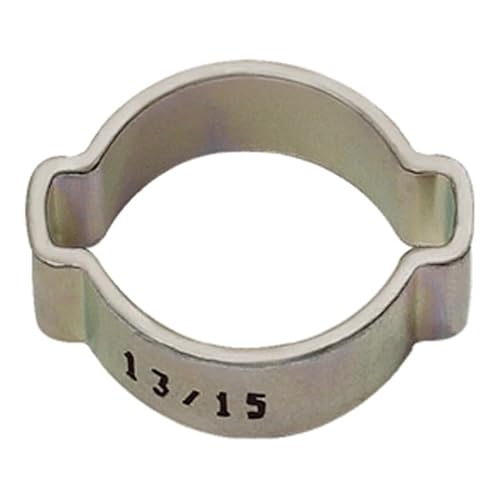 RIEGLER 114127-157 C 2-Ohr-Schl.klemme, Stahl glanzver. (W1), Spannbe. 9-11 mm, 6,5 mm, 1Stk von Riegler