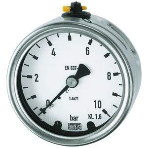 RIEGLER 118691-4092 Manometer, CrNi-Stahl, G 1/2 hinten exzentr, 0-4,0 bar, Ø 100, 1Stk von Riegler