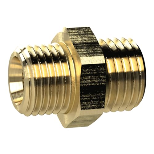 RIEGLER 134478-MS252M2424 Doppelgewindenippel, M24x1,5 a., M24x1,5 a., SW 28, Messing, 1Stk RIEGLER 134478-MS252M2424 Doppelgewindenippel, M24x1,5 a., M24x1,5 a., SW 28, Messing, 1Stk von Riegler