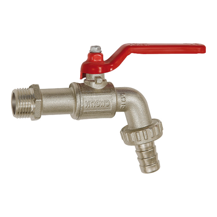 Riegler Kugelauslaufhahn Hahn Messing Vernickelt G 1 Ag Dn 25 Schlauchtülle      B-Ware von Riegler