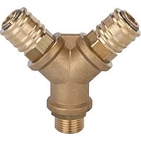 RIEGLER Y-Verteiler mit 2 Kupplungen 1/2 Zoll von RIEGLER