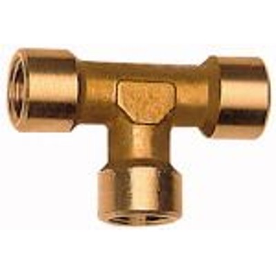 T-Verteiler Messing blank 3x IG G1" Länge 90mm / 45mm SW30 von Riegler