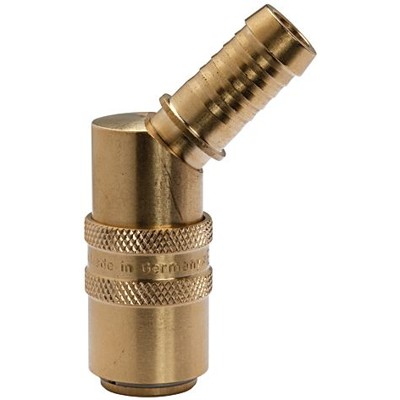 Temperierkupplung DN 9, Zapfen 13mm, Absperrventil, Tülle 45° von Riegler