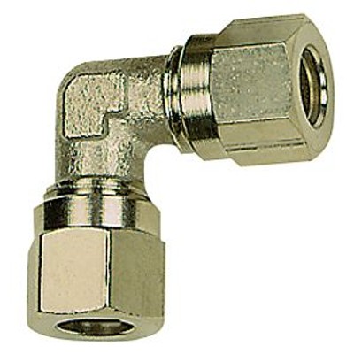 Winkel-Verschraubung, Rohr-Außen-Ø 18mm, SW 22, SW1 32, Messing vernickelt von Riegler
