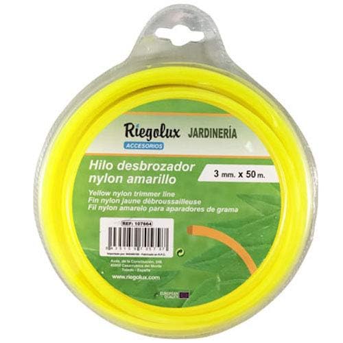 Riegolux 107664 Nylon-Faden, quadratisch, Gelb, 3 mm x 50 m von RIEGOLUX