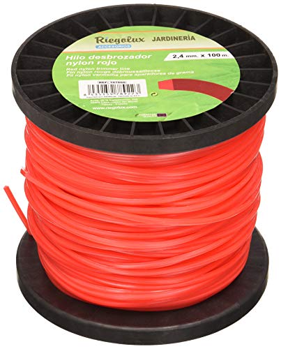 Riegolux 107666 Rasentrimmer, Nylon, quadratisch, Gelb, 2,4 mm x 100 m von RIEGOLUX