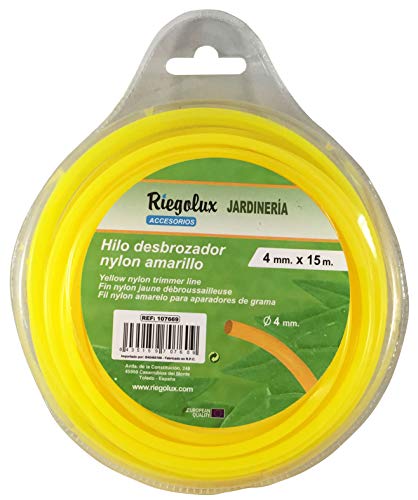 Riegolux 107669 Freischneider Nylon Rund, Gelb, 4 mm x 15 m von RIEGOLUX