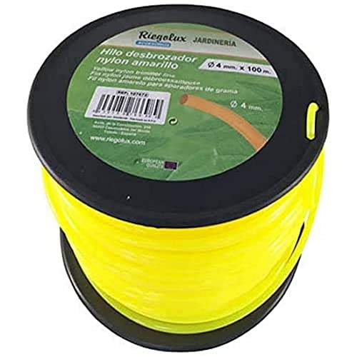 Riegolux 107674 Rasentrimmer, Nylon, rund, Gelb, 3,3 mm x 100 m von RIEGOLUX