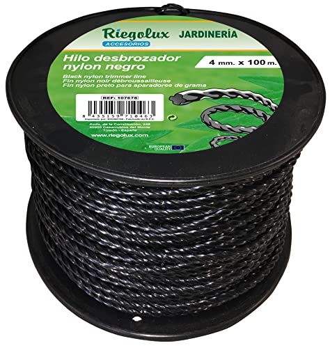 Riegolux 107678 Nylon-Faden, Helicoidal, Schwarz, 4 mm x 100 m von RIEGOLUX