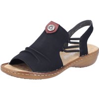 Rieker Sandale, Sommerschuh, Sandalette, Keilabsatz, mit Gummizug für perfekten Sitz von Rieker