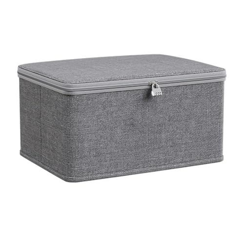 Aufbewahrungsbox Abschließbar Verschließbare Box Kiste mit Schloss mit Deckel Stoff Integrierte PP-Platte Bietet Zusätzlichen Schutz vor Feuchtigkeit und Staub 30 * 20 * 14cm Aufbewahrungsbox Abschließbar Verschließbare Box Kiste mit Schloss mit Deckel Stoff Integrierte PP-Platte Bietet Zusätzlichen Schutz vor Feuchtigkeit und Staub 30 * 20 * 14cm von Rienan
