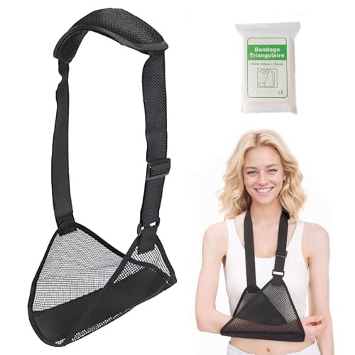 Rienan Armschlinge Armschlinge Rechter Arm Armschlinge Linker Arm Einstellbar Armschlaufe mit Atmungsaktivem Mesh Geeignet für Ellenbogen Arm- und Schulterluxation+Vlies-Dreieckstuch 1 Packung Rienan Armschlinge Armschlinge Rechter Arm Armschlinge Linker Arm Einstellbar Armschlaufe mit Atmungsaktivem Mesh Geeignet für Ellenbogen Arm- und Schulterluxation+Vlies-Dreieckstuch 1 Packung von Rienan