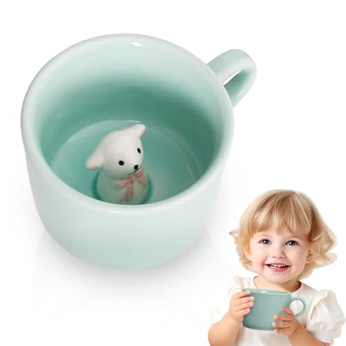 3D Tasse mit Schaf tasse personalisiert buchtasse Keramik kindertasse Lustige Geschenke für frauen Freunde Kinder Mädchen Frau Geburtstagsgeschenk (Schaf) 230ml von Rieoany